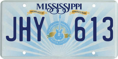 MS license plate JHY613