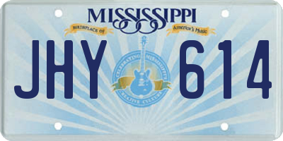 MS license plate JHY614
