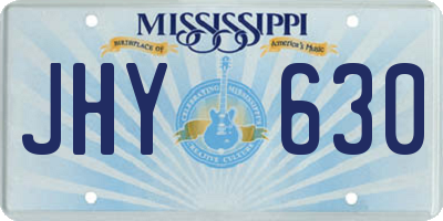 MS license plate JHY630