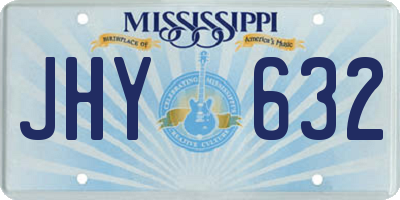MS license plate JHY632