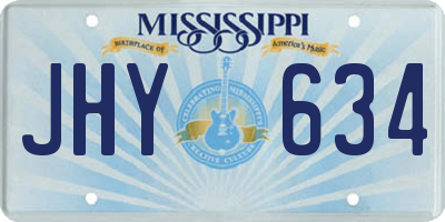 MS license plate JHY634