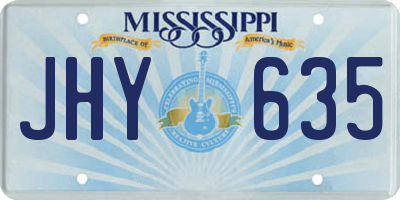 MS license plate JHY635