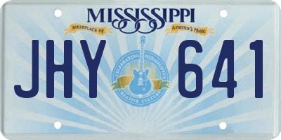 MS license plate JHY641