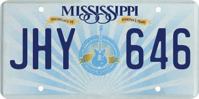 MS license plate JHY646
