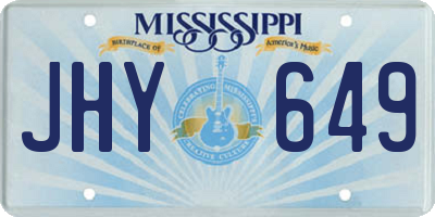 MS license plate JHY649