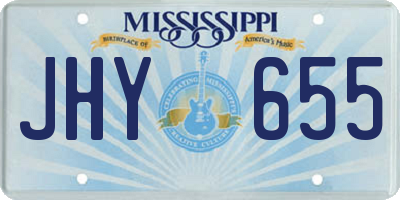 MS license plate JHY655