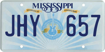 MS license plate JHY657