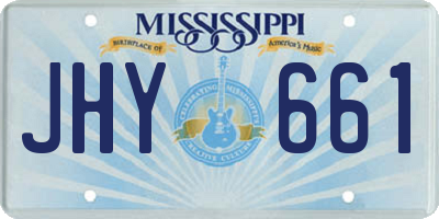 MS license plate JHY661