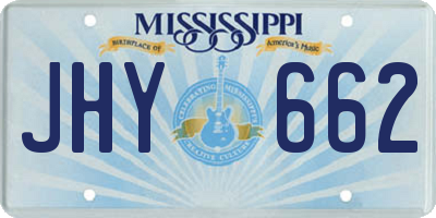 MS license plate JHY662
