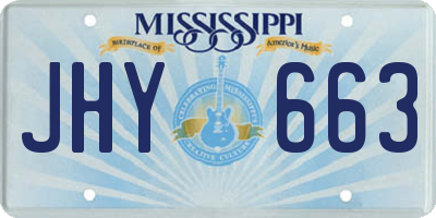 MS license plate JHY663