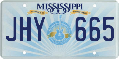 MS license plate JHY665