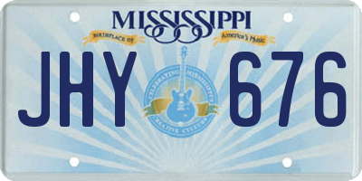 MS license plate JHY676
