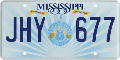 MS license plate JHY677