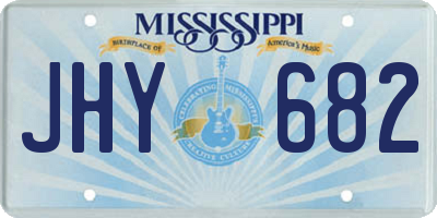 MS license plate JHY682