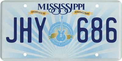 MS license plate JHY686