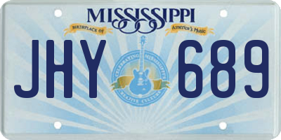 MS license plate JHY689