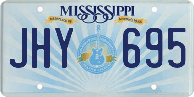 MS license plate JHY695