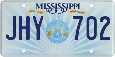 MS license plate JHY702