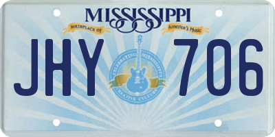 MS license plate JHY706