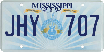 MS license plate JHY707