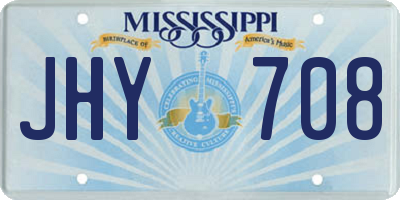 MS license plate JHY708