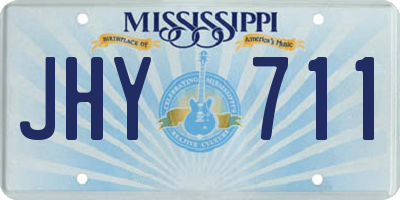 MS license plate JHY711