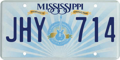 MS license plate JHY714