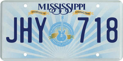 MS license plate JHY718