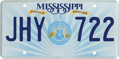 MS license plate JHY722