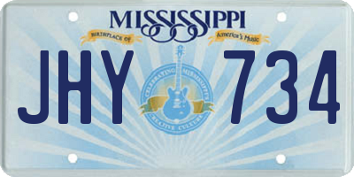 MS license plate JHY734