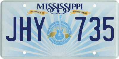MS license plate JHY735