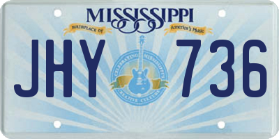 MS license plate JHY736