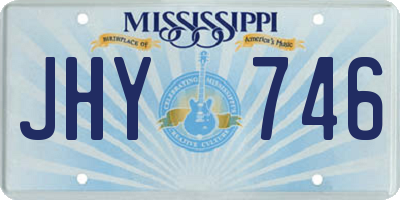 MS license plate JHY746