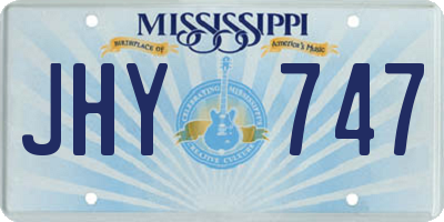 MS license plate JHY747