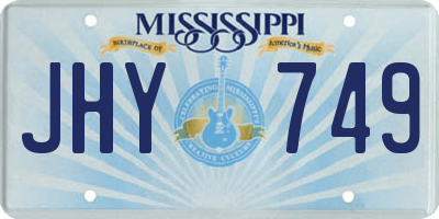 MS license plate JHY749