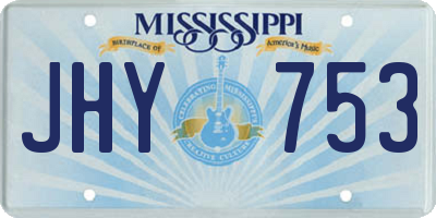 MS license plate JHY753