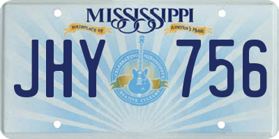 MS license plate JHY756