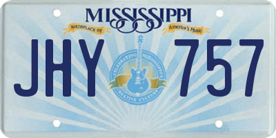 MS license plate JHY757