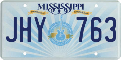 MS license plate JHY763