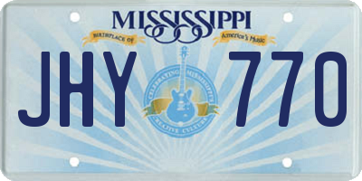 MS license plate JHY770