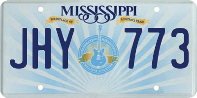 MS license plate JHY773