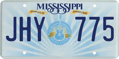 MS license plate JHY775