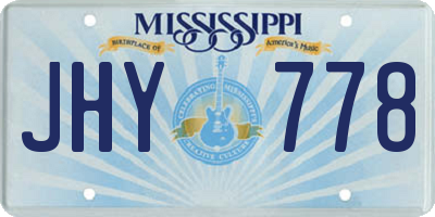 MS license plate JHY778