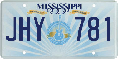 MS license plate JHY781