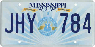 MS license plate JHY784