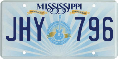 MS license plate JHY796