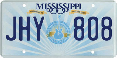 MS license plate JHY808