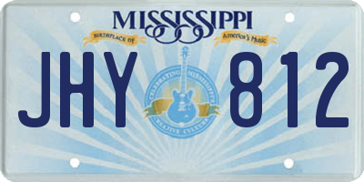 MS license plate JHY812