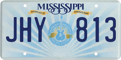 MS license plate JHY813