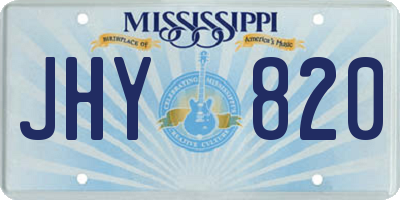 MS license plate JHY820